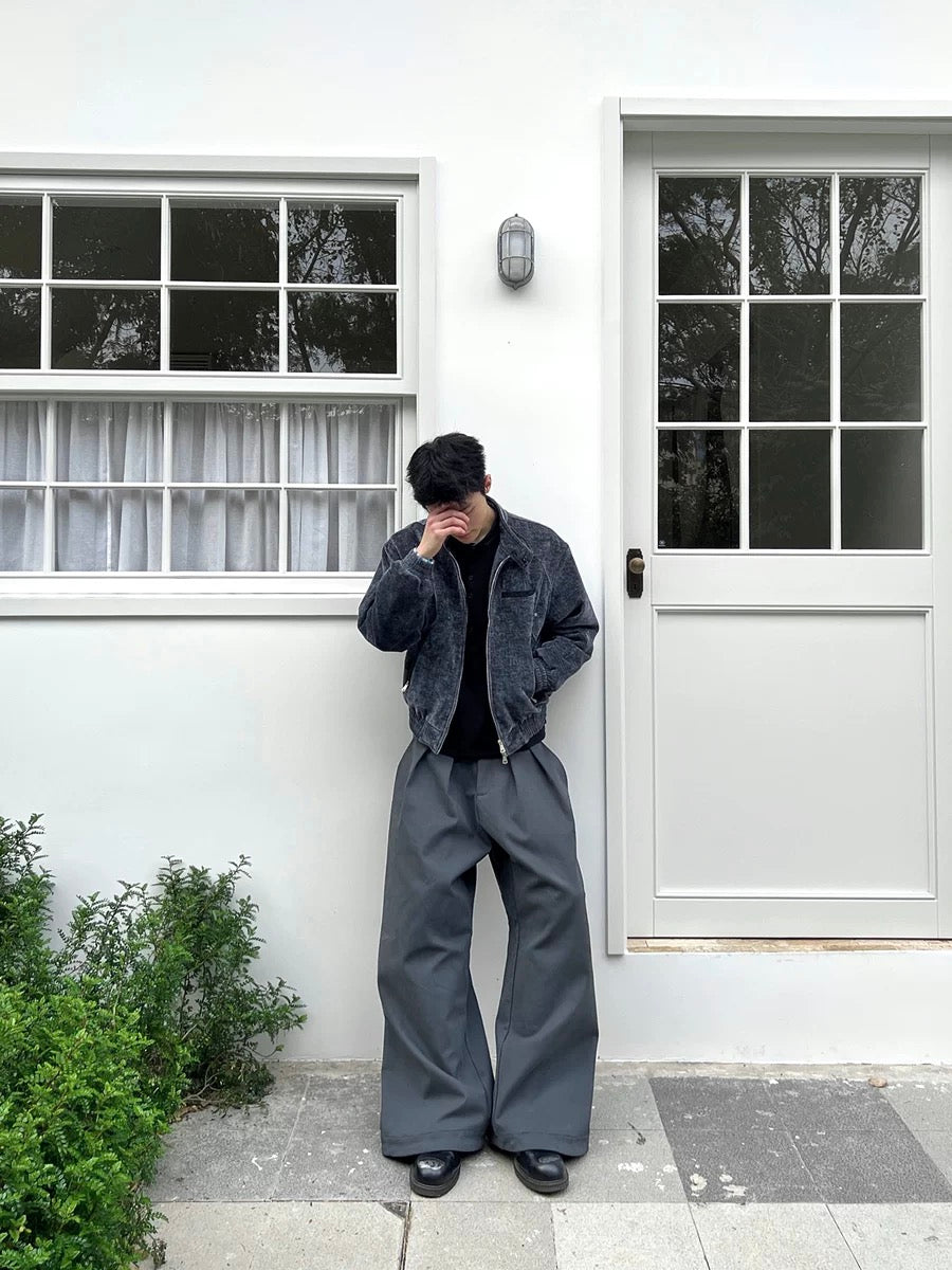 PLEATED BUCKLE TROUSERS