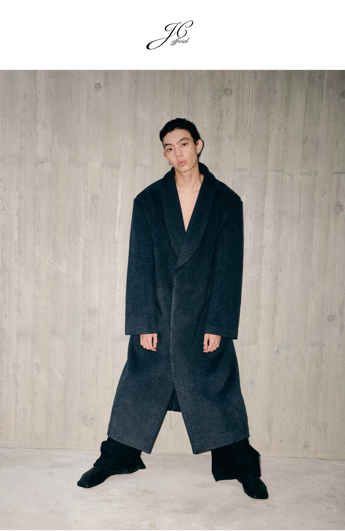 GREEN WOOL COLLAR COAT