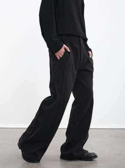 TWO-TONE WIDE-LEG PANTS