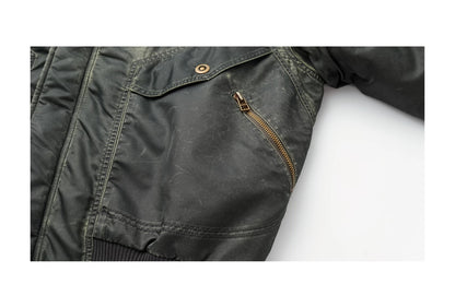 WASHED COTTON BOMBER JACKET