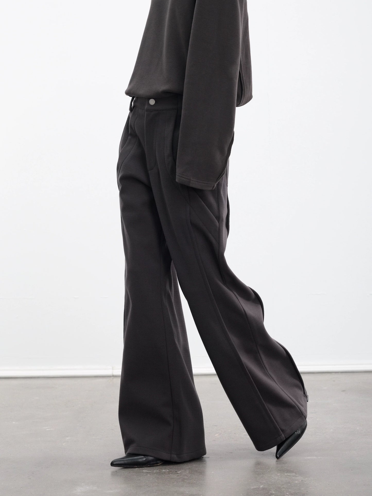 TWO-TONE WIDE-LEG PANTS