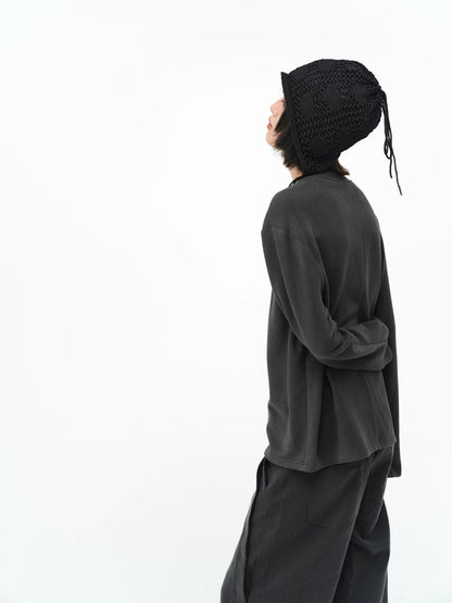 WARM V-NECK MERINO WOOL TOP