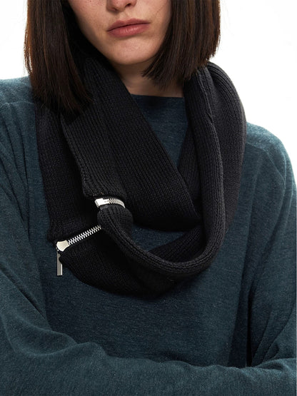 CHIC WOOL ZIPPER SCARF