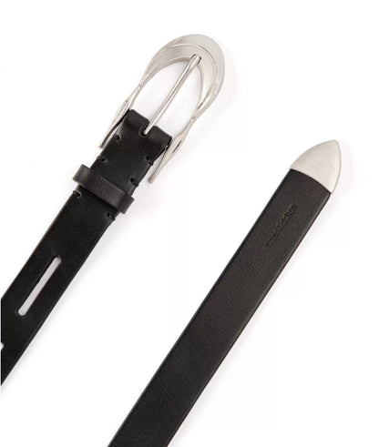 SILVER-PLATED LEATHER BELT