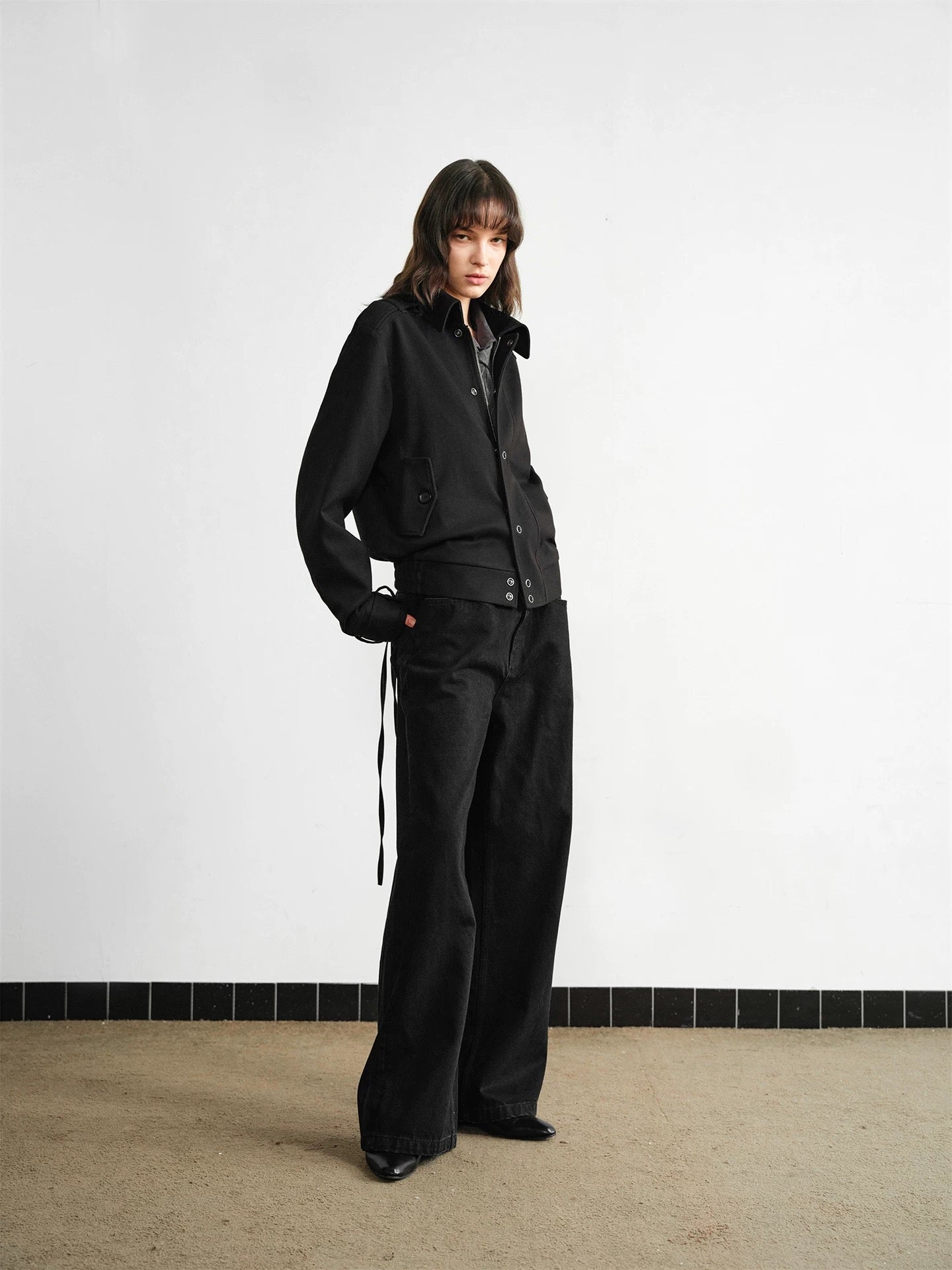 CASUAL WOOL BLEND HARRINGTON JACKET