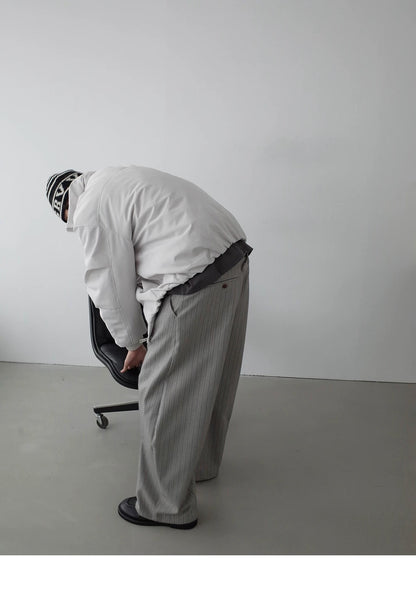 RETRO STRIPED WIDE-LEG PANTS