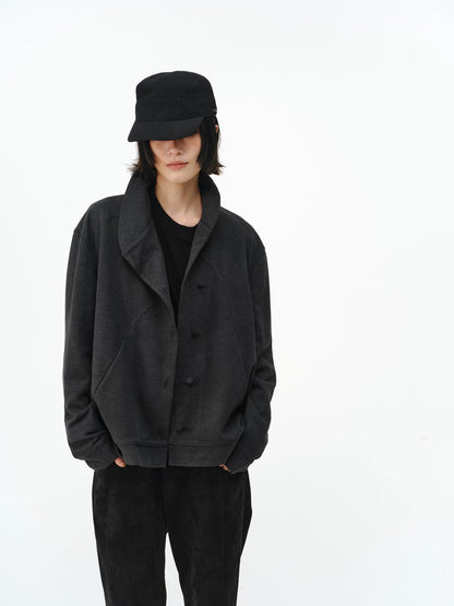 SILK WOOL CARDIGAN SHIRT