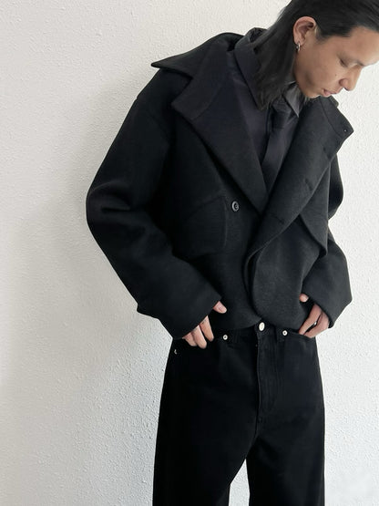 COCOON JACKET WITH CASHMERE BLEND