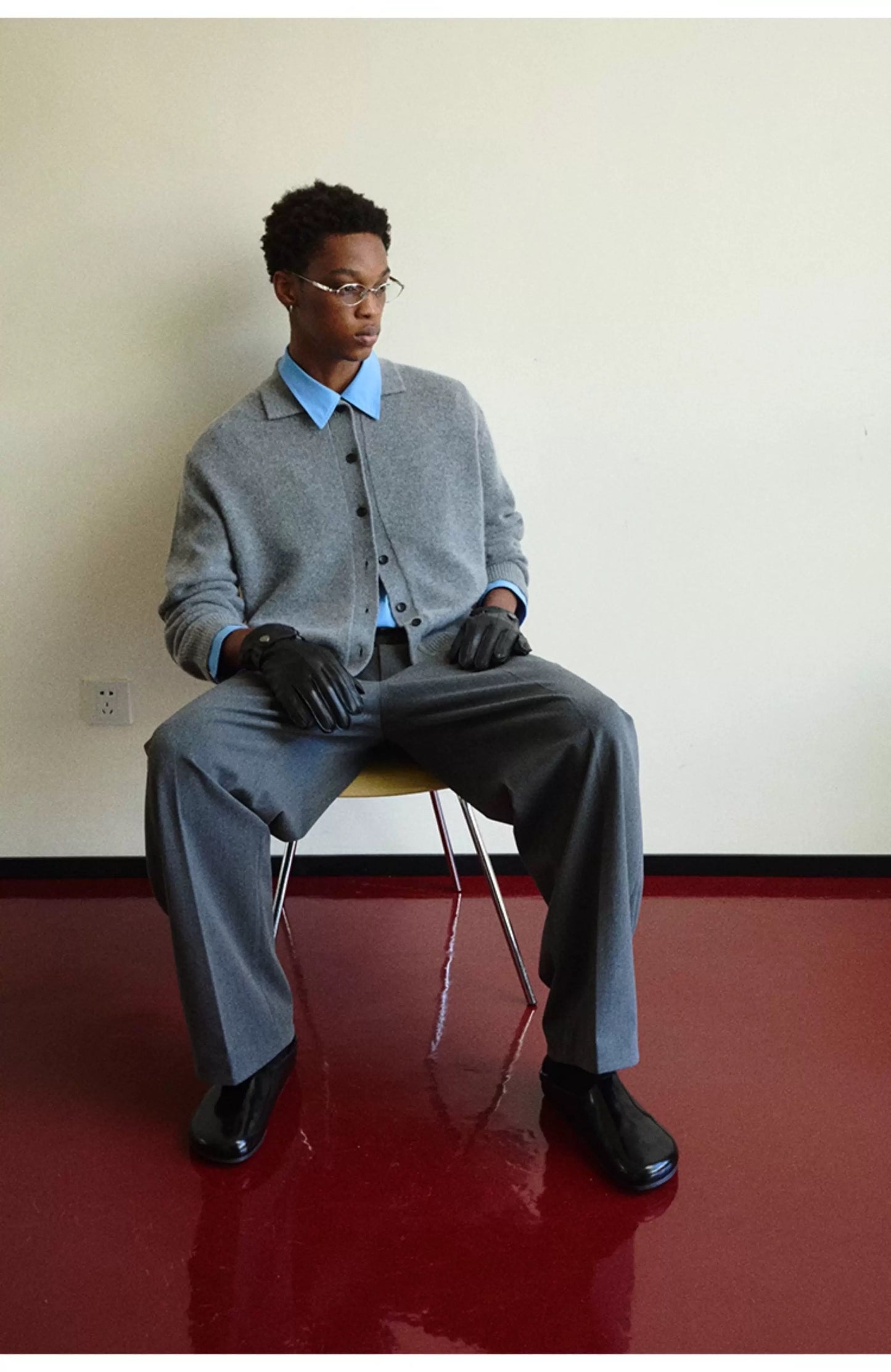 MERINO WOOL CASHMERE BLEND SWEATER