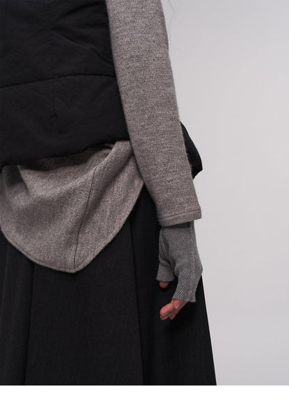 HALF-FINGER KNIT GLOVES