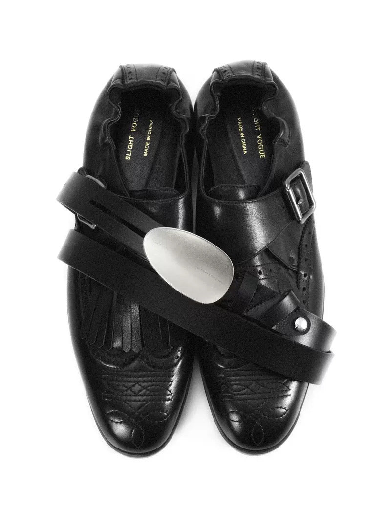 ANTIQUE SILVER ARC BUCKLE BELT