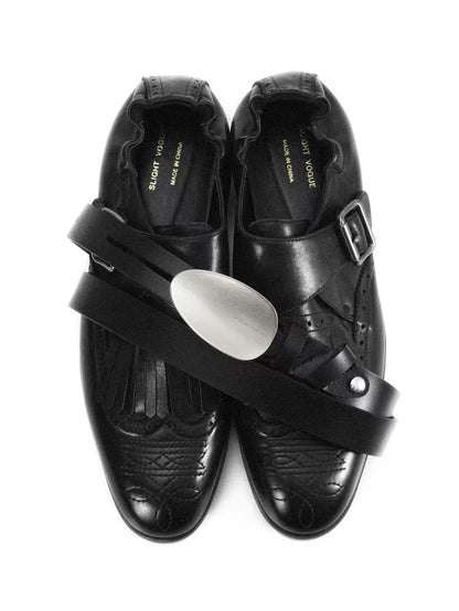 ANTIQUE SILVER ARC BUCKLE BELT