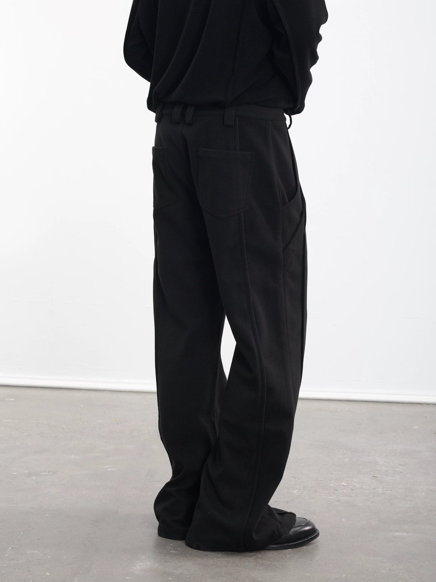 TWO-TONE WIDE-LEG PANTS