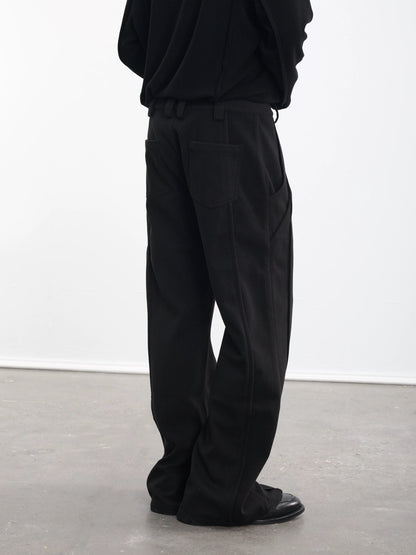 TWO-TONE WIDE-LEG PANTS