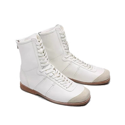 BLACK LEATHER BOXING SHOES