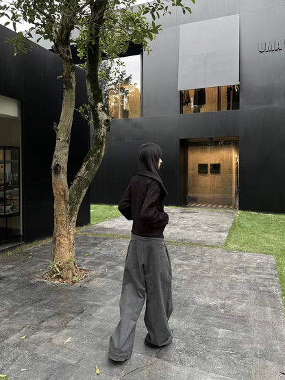 PLEATED BUCKLE TROUSERS