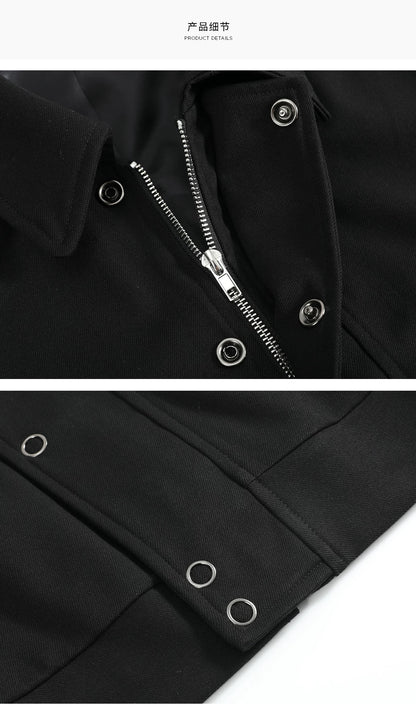 CASUAL WOOL BLEND HARRINGTON JACKET