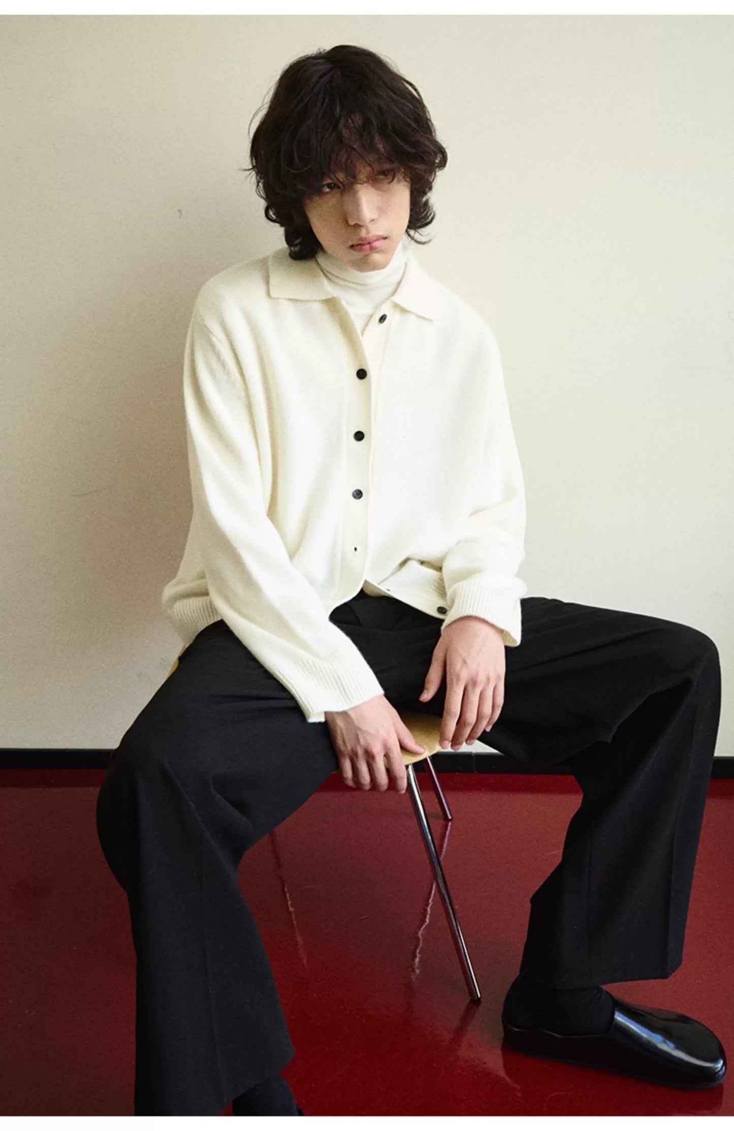 MERINO WOOL CASHMERE BLEND SWEATER