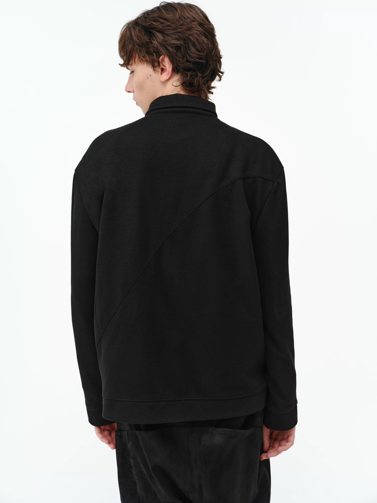 SILK WOOL CARDIGAN SHIRT