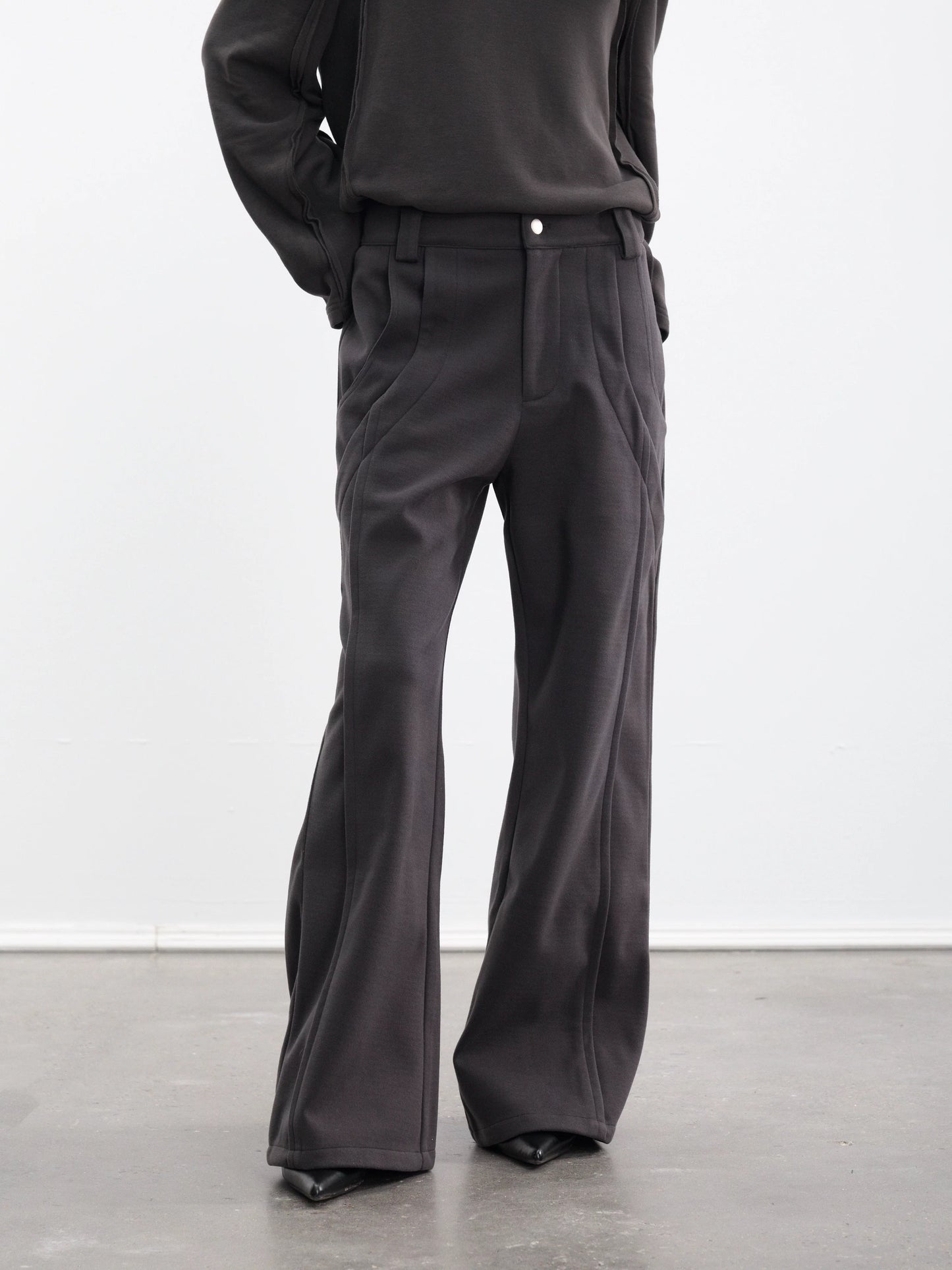 TWO-TONE WIDE-LEG PANTS