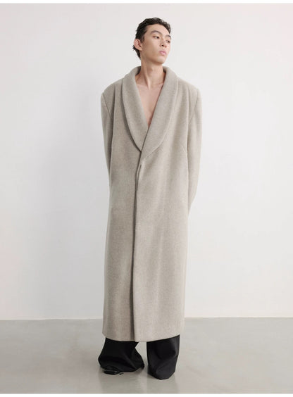 GREEN WOOL COLLAR COAT