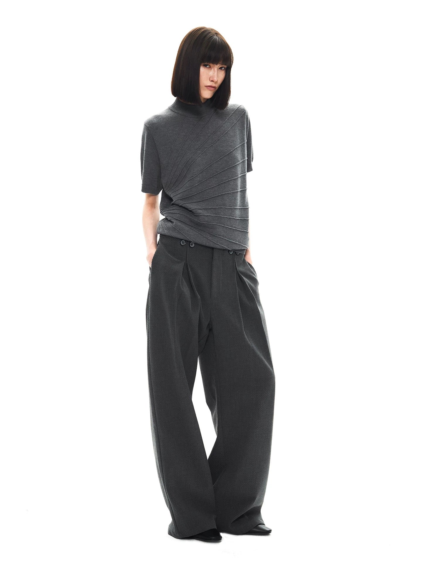 STRAIGHT LEG SUIT PANTS