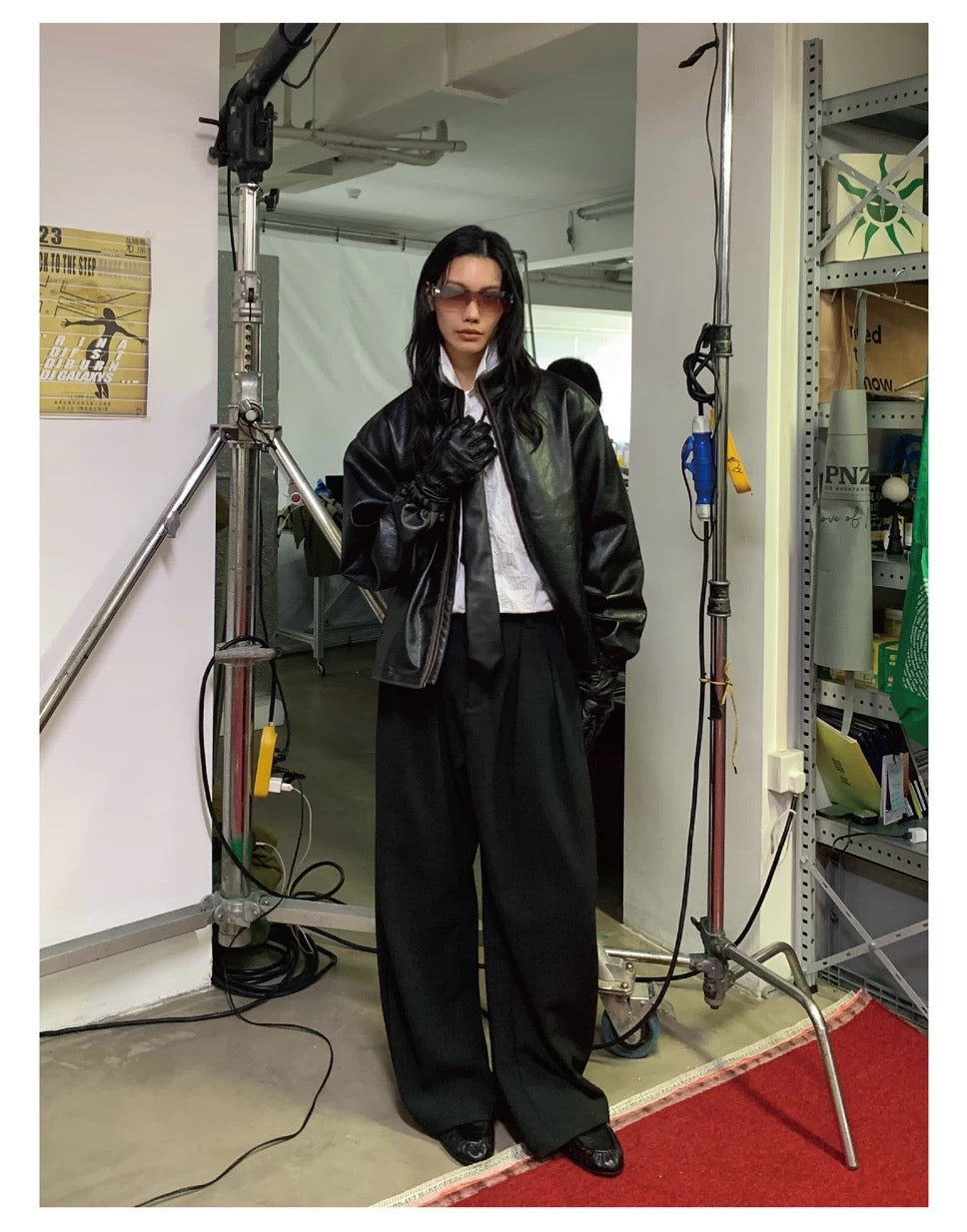 RETRO BOXY LEATHER JACKET