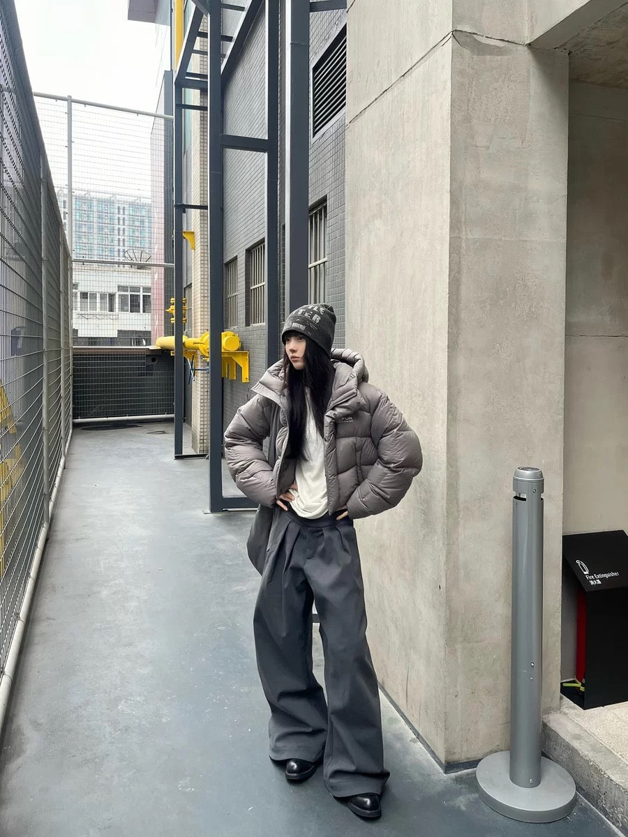 PLEATED BUCKLE TROUSERS