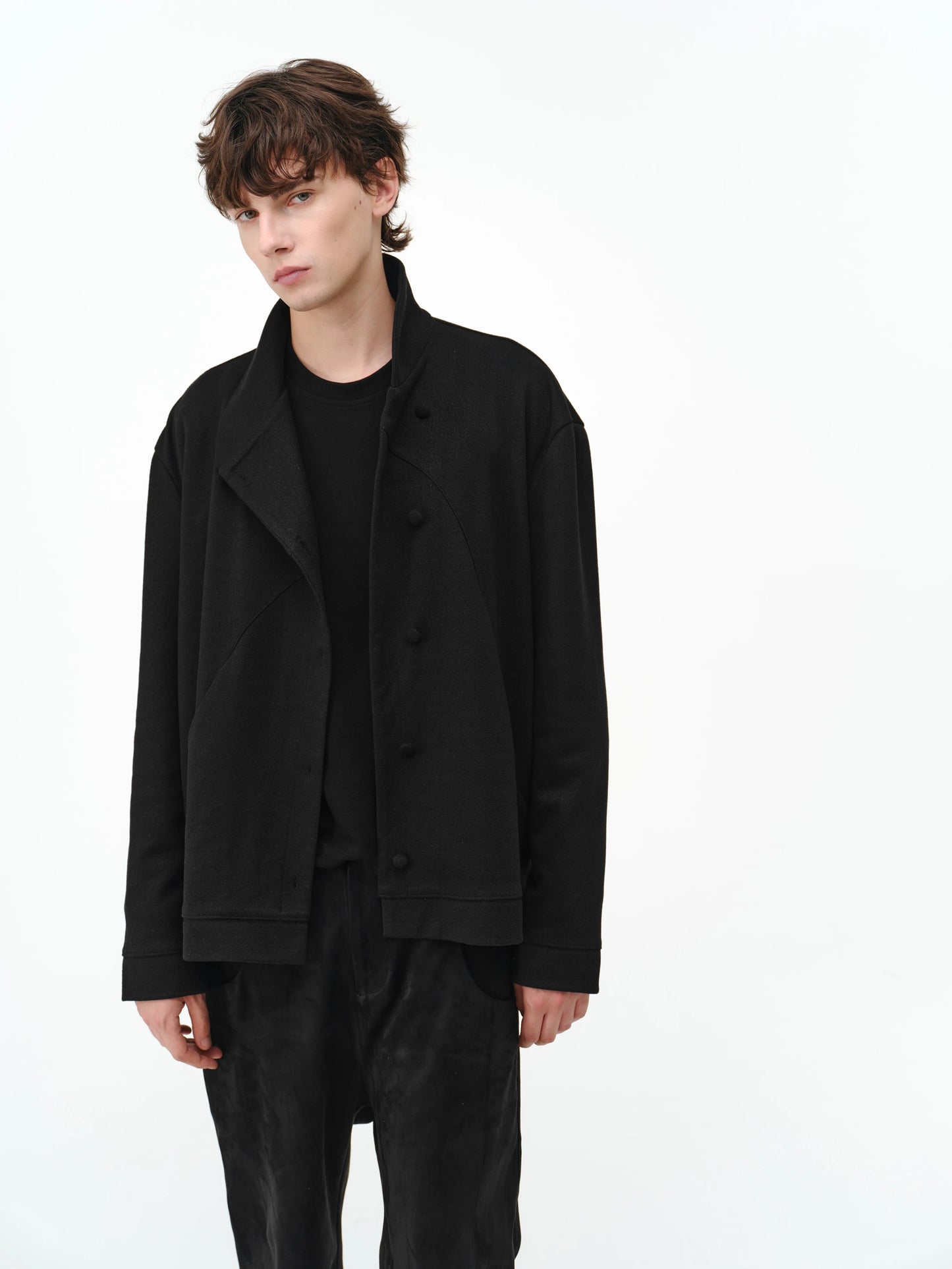 SILK WOOL CARDIGAN SHIRT