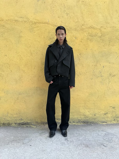 COCOON JACKET WITH CASHMERE BLEND