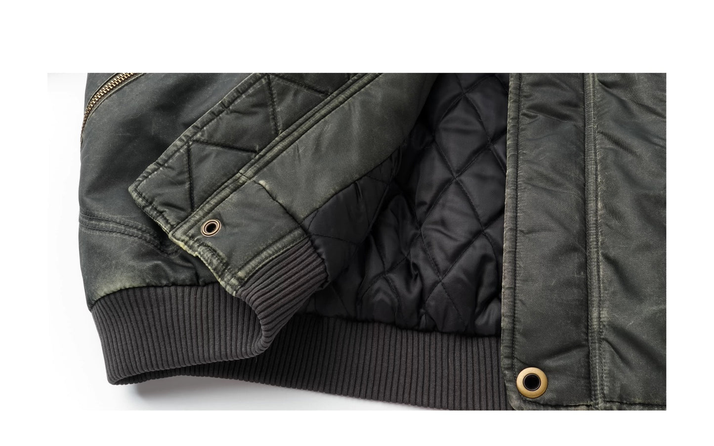 WASHED COTTON BOMBER JACKET