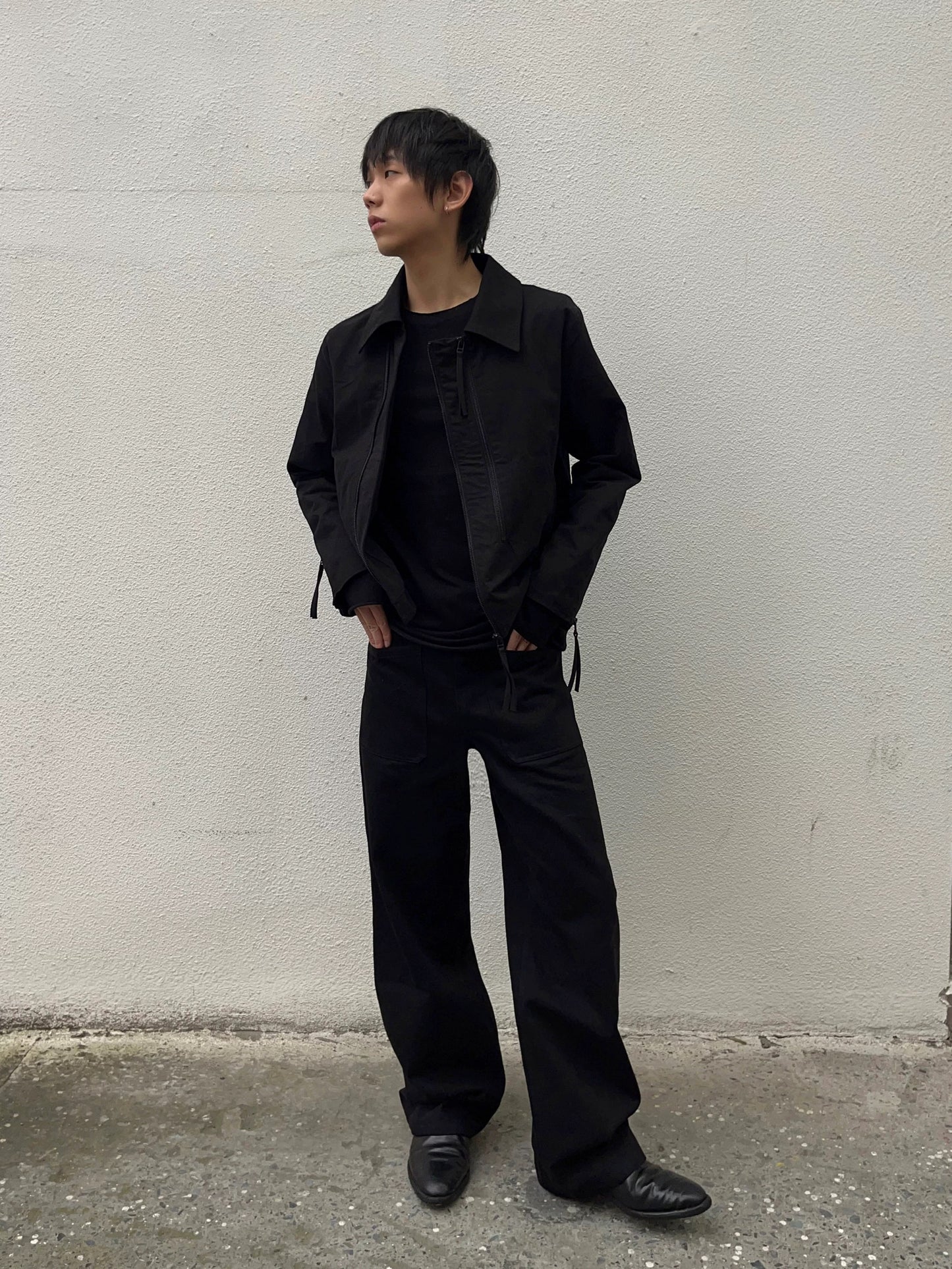 SLANT ZIP SHORT JACKET