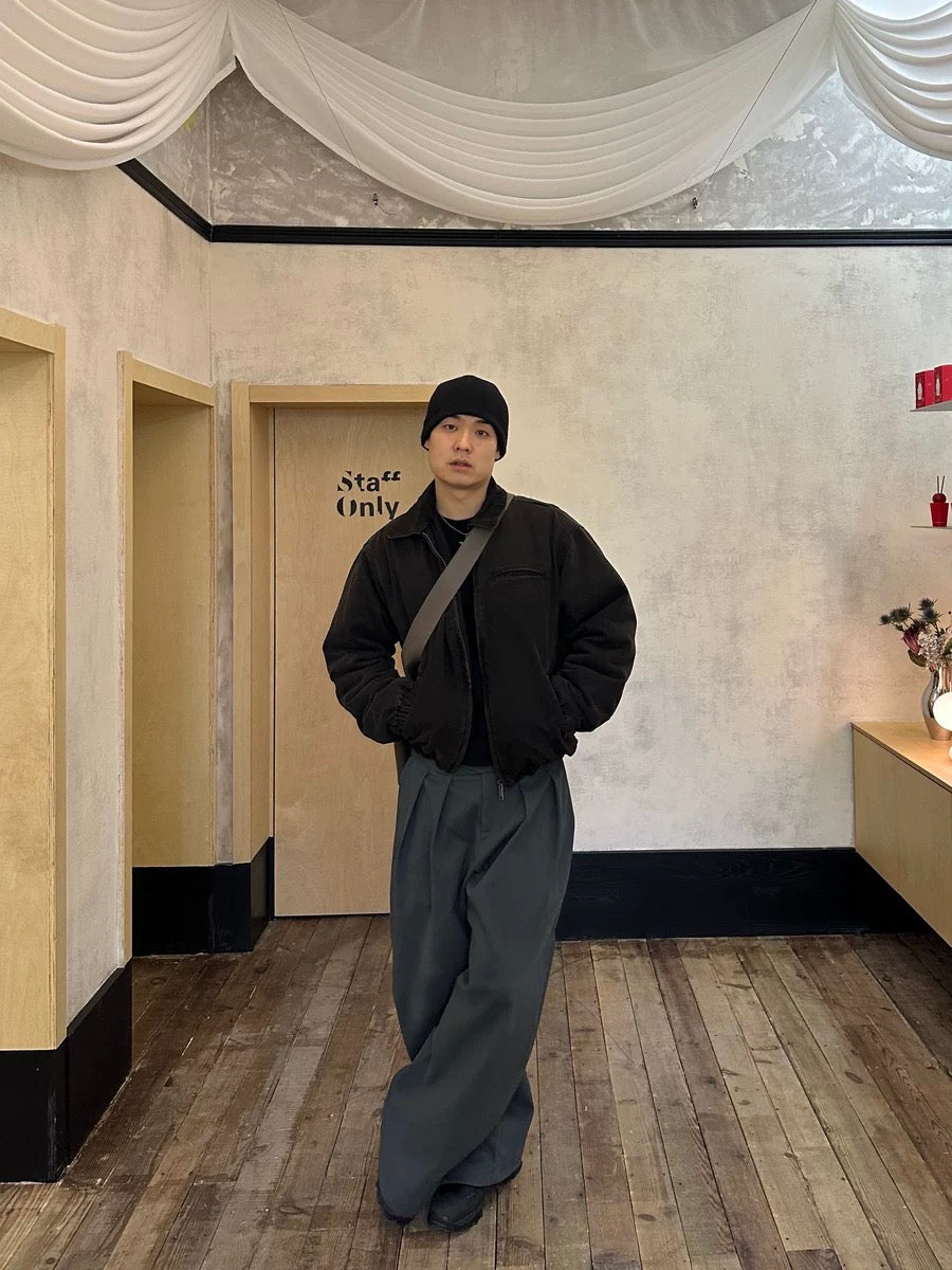 PLEATED BUCKLE TROUSERS