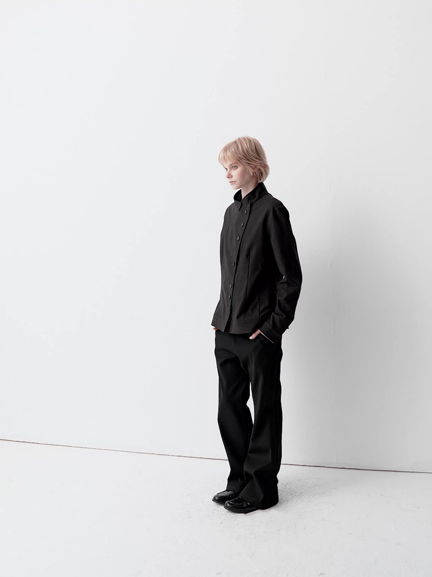 ASYMMETRIC BUTTON JACKET