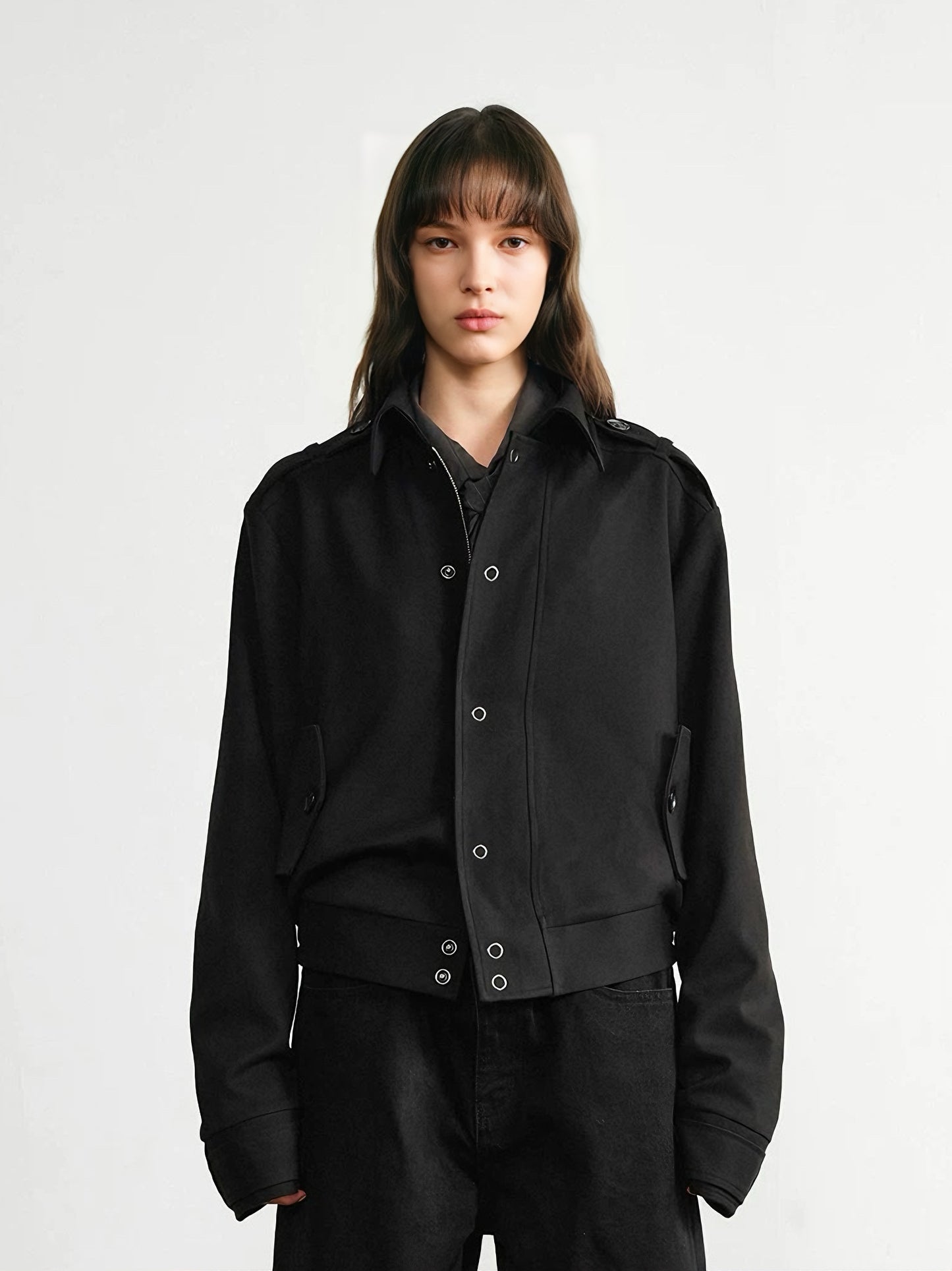 CASUAL WOOL BLEND HARRINGTON JACKET