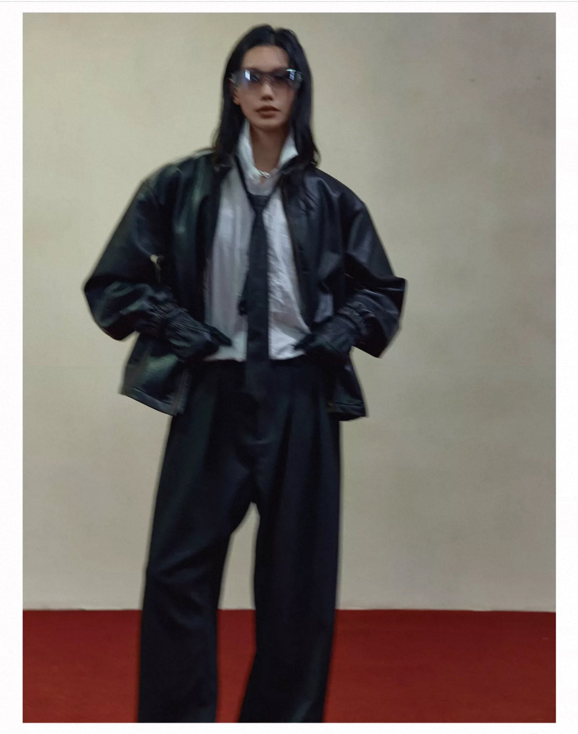 RETRO BOXY LEATHER JACKET