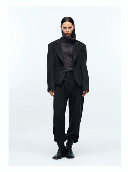 CHIC WOOL CROPPED JACKET