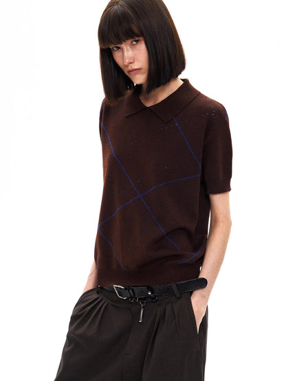 GEOMETRIC POLO TEE