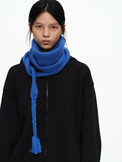 BLUE KNIT NECK WARMER