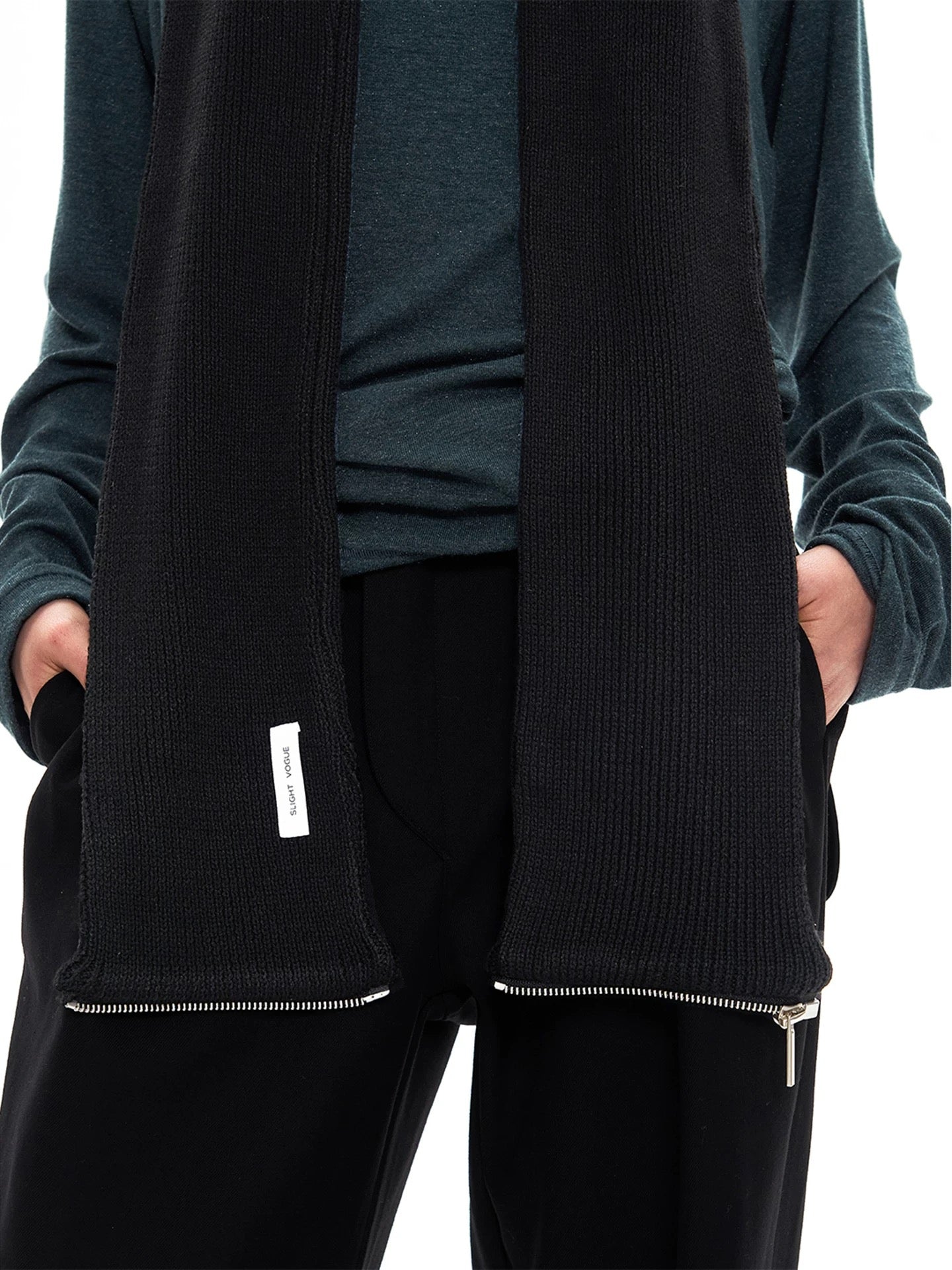 CHIC WOOL ZIPPER SCARF