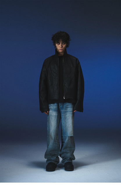 3D MACHETE LEATHER JACKET