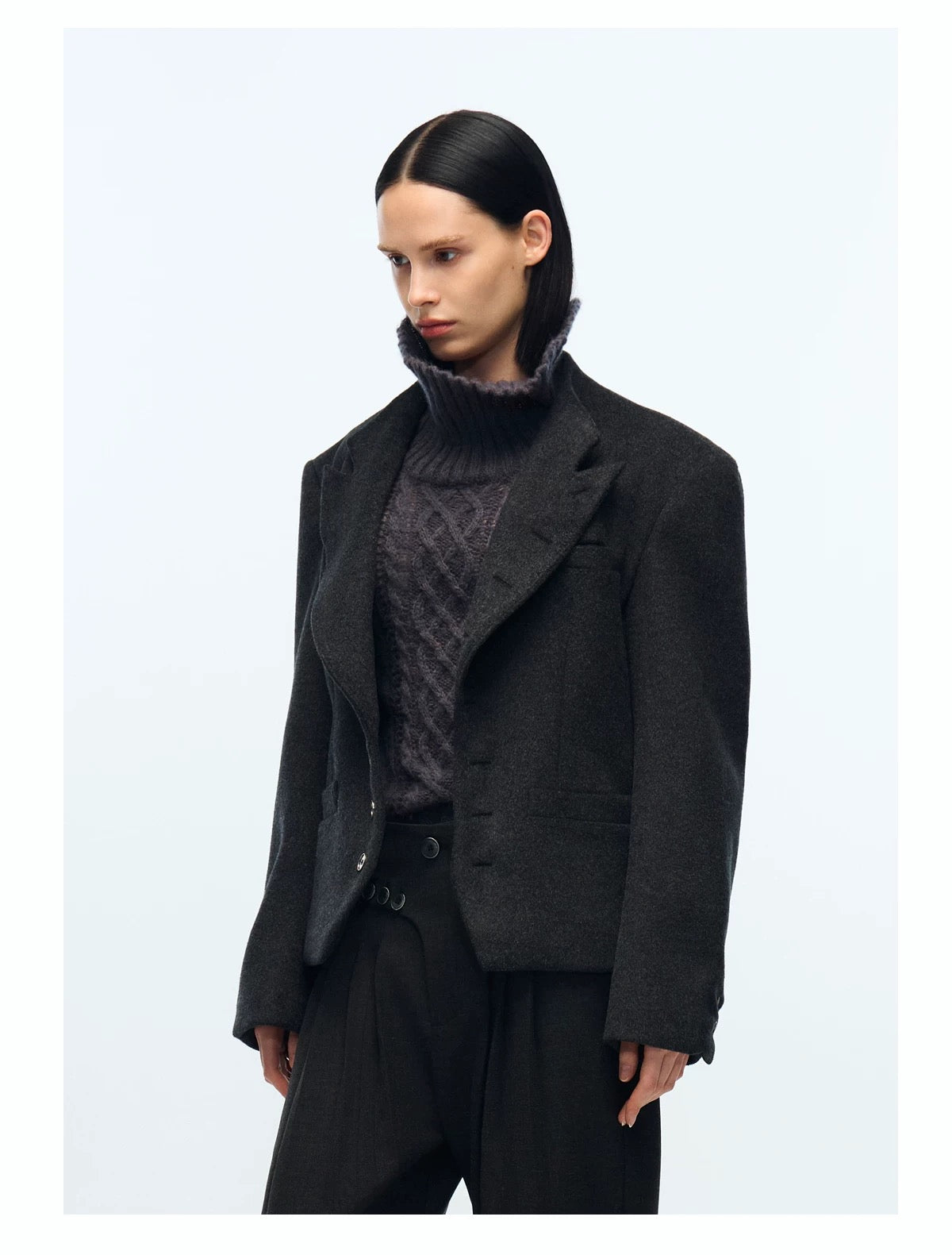 CHIC WOOL CROPPED JACKET