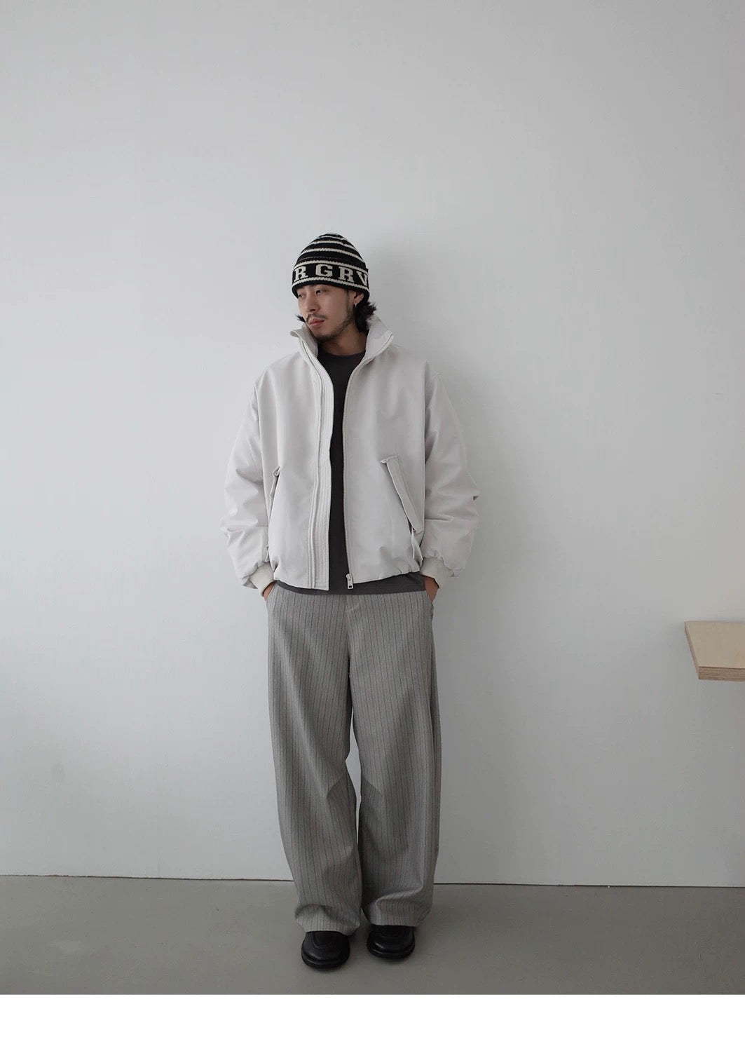 RETRO STRIPED WIDE-LEG PANTS