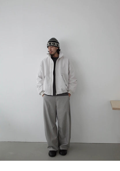 RETRO STRIPED WIDE-LEG PANTS