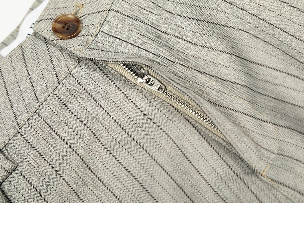 RETRO STRIPED WIDE-LEG PANTS