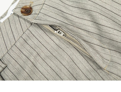 RETRO STRIPED WIDE-LEG PANTS