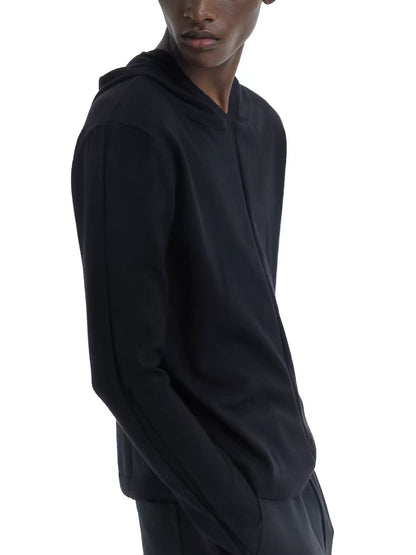 HOODED KNIT SWEATSHIRT