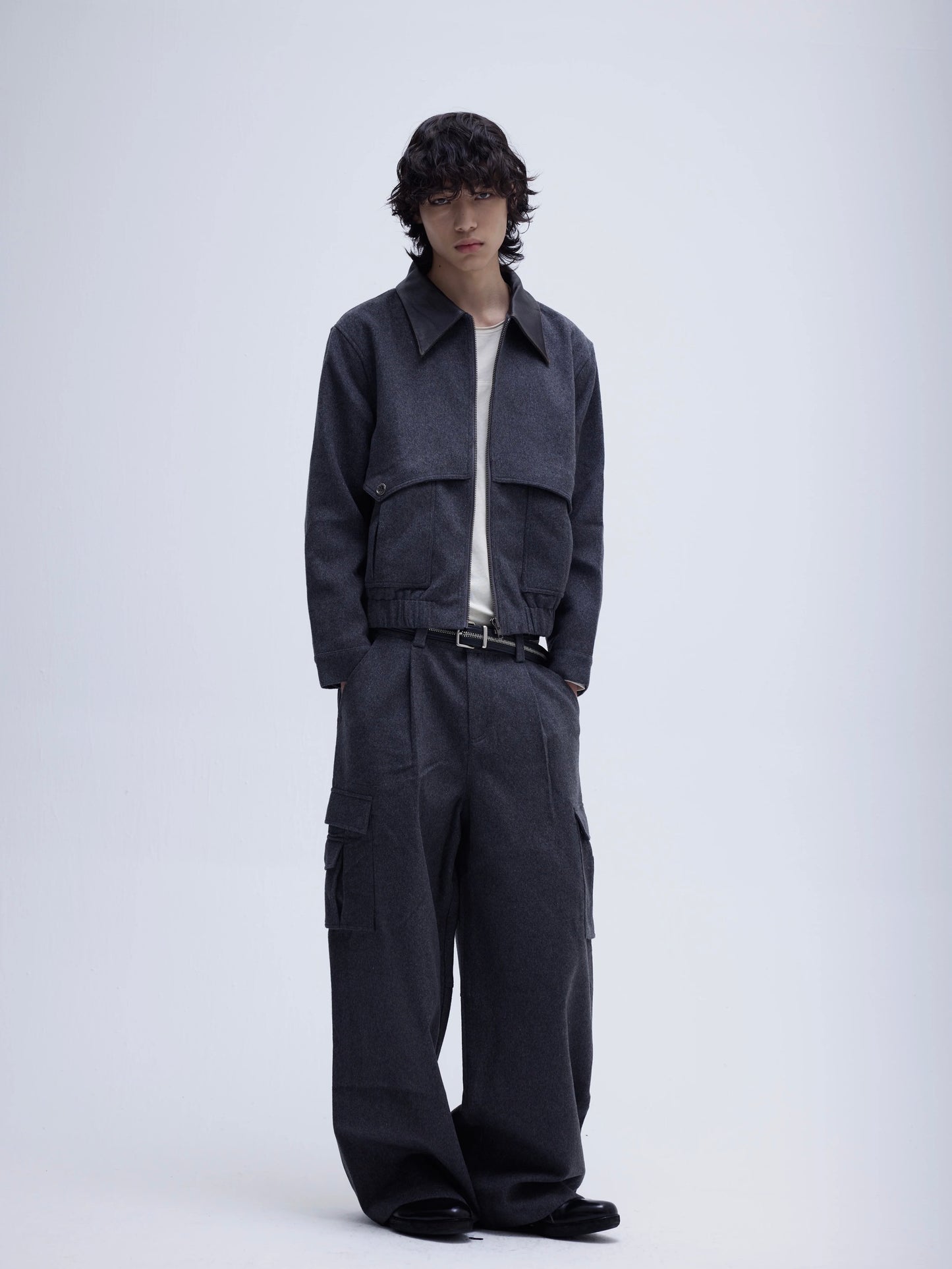 WOOL TWEED PATCHWORK JACKET