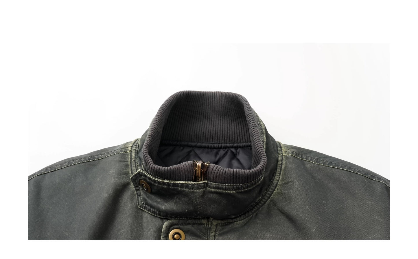 WASHED COTTON BOMBER JACKET