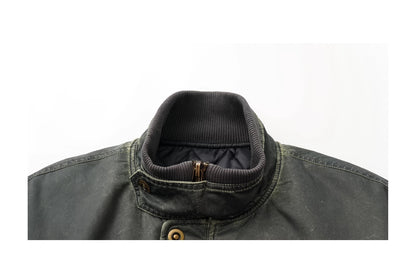 WASHED COTTON BOMBER JACKET